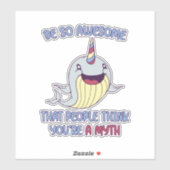 Sticker Mythe Narwhal (Feuille)