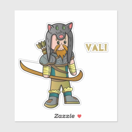 Sticker Mythologie de Vali Norse (Feuille)