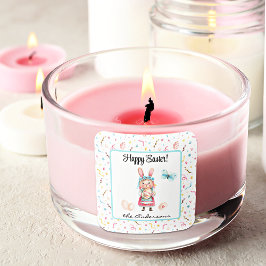 Sticker Naam | 1.5-in Happy Pasen Miss Bunny