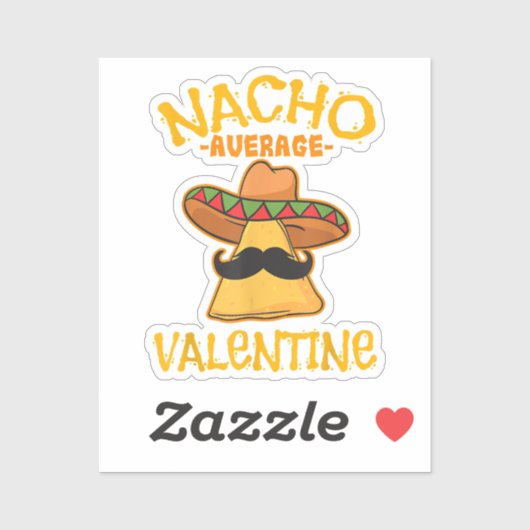 Sticker Nacho Moyenne Valentine Couple Mexicain Valentin (Feuille)