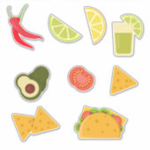 Sticker Nacho Tacos Variété alimentaire (Devant)