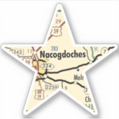 Sticker Nacogdoches TX Star (Devant)