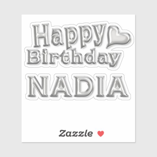 Sticker Nadia Happy Birthday (Feuille)