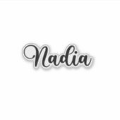 Sticker Nadia Nom - Calligraphie manuscrite (Devant)