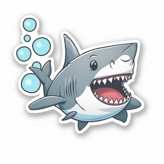 Sticker Nager requin étanche (Devant)