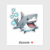 Sticker Nager requin étanche (Feuille)