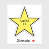 Sticker 'Nailed It Star' – Grappige Minimaal Stick (Vel)