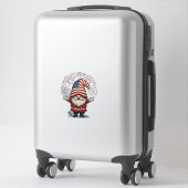Sticker Nain Patriote Feux d'Artifice Conception Vectoriel (Sur valise)