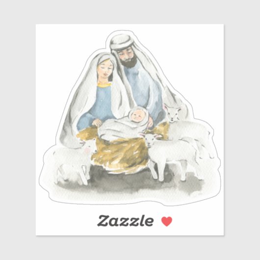 Sticker Naissance de Jésus Noël (Feuille)