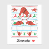 Sticker NAMASLEIGH Ugly Christmas Sweater Meme Santa Claus (Feuille)