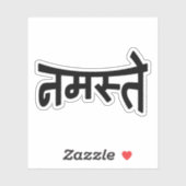 Sticker Namaste (न म स् ते) - Script Devanagari (Feuille)