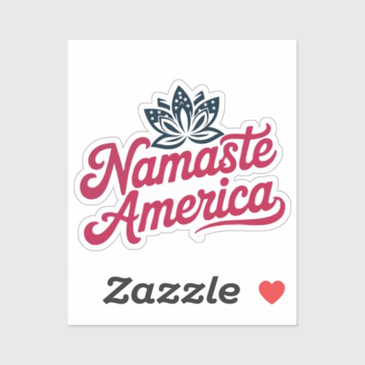 Sticker Namaste America Vinyl Yoga (Feuille)