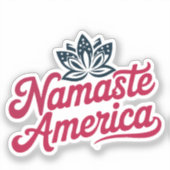 Sticker Namaste America Vinyl Yoga (Recto)