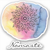 *~* Sticker Namaste Mandala Abstrait Watercolor (Devant)