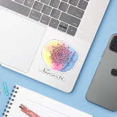 *~* Sticker Namaste Mandala Abstrait Watercolor (Ordinateur portable avec iPhone)