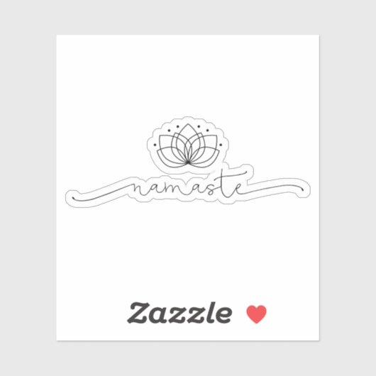 Sticker Namaste Typographie (Feuille)