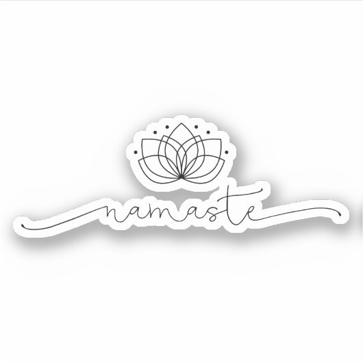 Sticker Namaste Typographie (Devant)