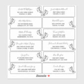 Sticker Name and Address Typography for Wedding or Event (Feuille)