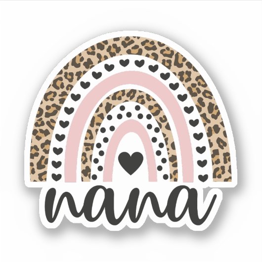 Sticker Nana Rainbow, Cadeau pour grand-mère (Devant)