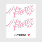 Sticker Nancy nom x2 (Feuille)