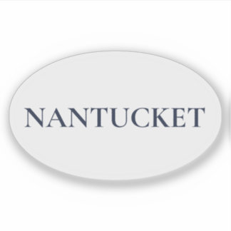 Sticker Nantucket Oval | Style Prépa Côtière