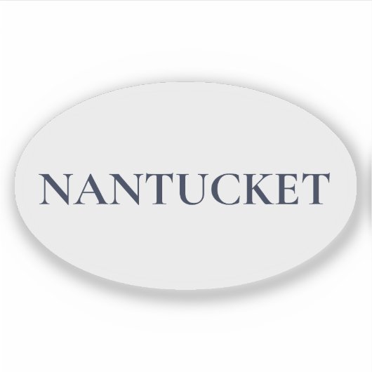 Sticker Nantucket Oval | Style Prépa Côtière (Devant)