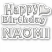 Sticker Naomi Happy Birthday (Devant)