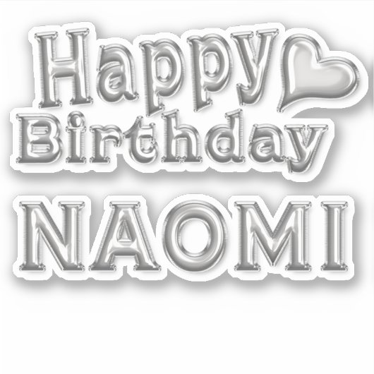 Sticker Naomi Happy Birthday (Devant)