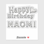 Sticker Naomi Happy Birthday (Feuille)
