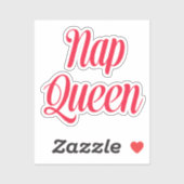Sticker Nap Queen rose cerisier rouge (Feuille)