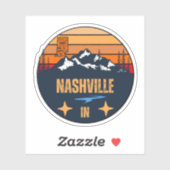 Sticker Nashville, Indiana (Feuille)