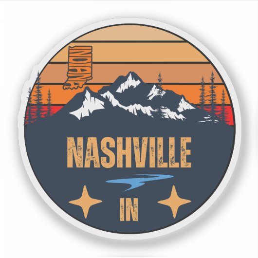 Sticker Nashville, Indiana (Devant)