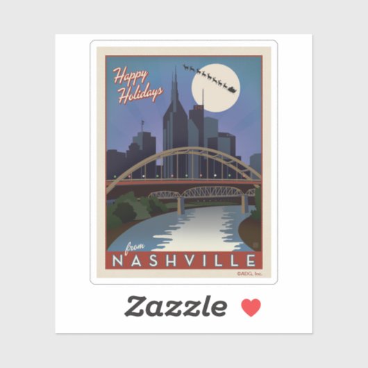 Sticker Nashville Skyline (Feuille)