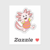 Sticker Natation Axolotl (Feuille)