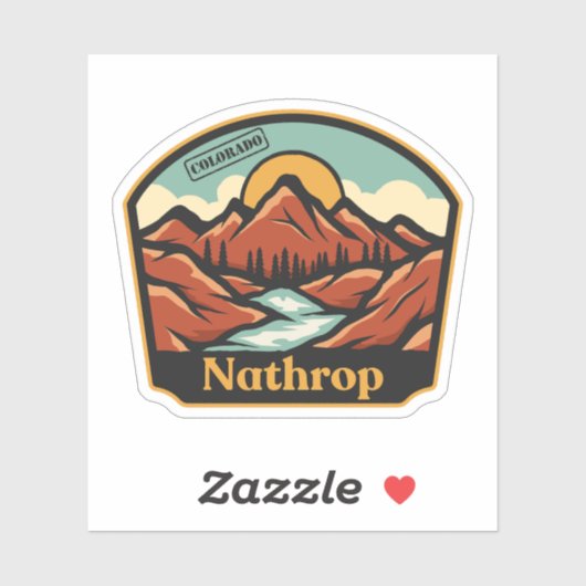 Sticker Nathrop, Colorado (Feuille)