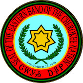 Sticker Nation Cherokee de la bande de l'Est du drapeau de