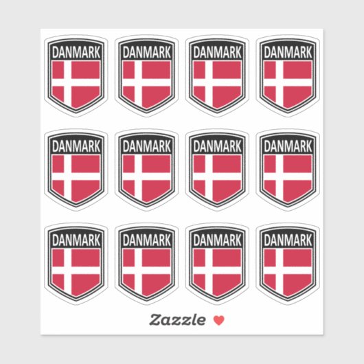 Sticker National - Danmark (Feuille)