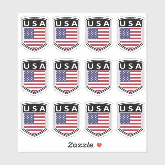 Sticker National - États-Unis (Feuille)