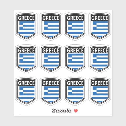 Sticker National - Grèce (Feuille)