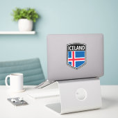 Sticker National - Islande (Ordinateur portable sur le bureau)