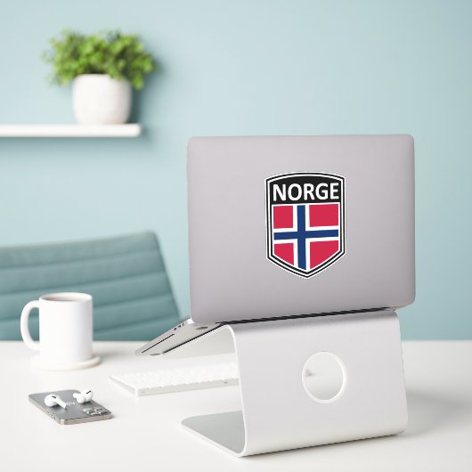 Sticker National - Norge (Ordinateur portable sur le bureau)