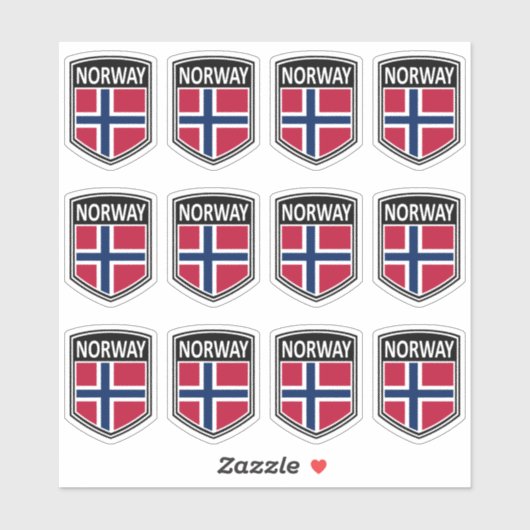Sticker National - Norvège (Feuille)