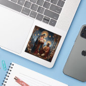 Sticker Nativité (Ordinateur portable avec iPhone)