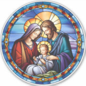 Sticker Nativité en verre tendu Noël (Devant)