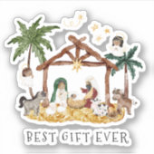 Sticker Nativité noire africaine Noël (Devant)