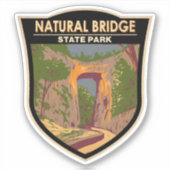 Sticker Natural Bridge State Park Virginia Vintage (Devant)