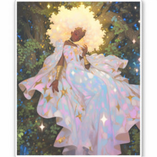 Sticker Nature Déesse Imaginaire afro-américain Art