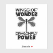 Sticker Nature Insect Dragonflies Power Wings Of Wonder Dr (Feuille)