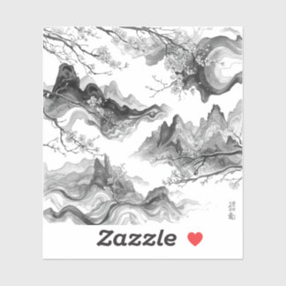 Sticker Nature’s Fourfold Beauty in Black & White