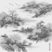 Sticker Nature’s Fourfold Beauty in Black & White (Devant)